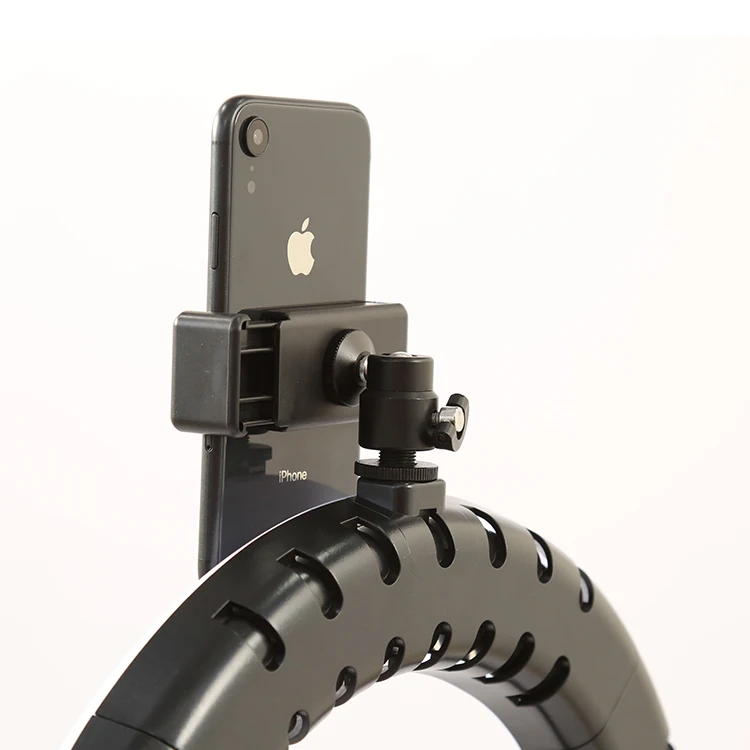 
12 inch ring light tabletop shooting annular lamp makeup light for video YouTube with tripod phone holder 