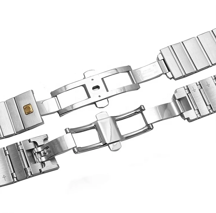 15mm 17mm 18mm 23mm 25mm rose gold deployment butterfly stainless steel watch strap for OMG Constellation Double eagle watch