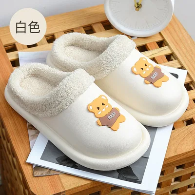 New Fashion Winter Woman Warm EVA Slippers Plush Ladies Indoor Outdoor Cotton Memory Foam Slippers