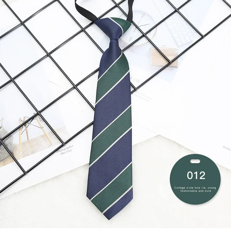 Top Selling Striped JK Polyester Tie Adjustable Zipper Neck Tie