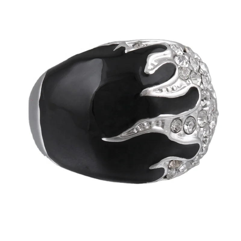 
Wholesale Fashion Cute Girl Bow Black Color With Crystal Stone Jewelry Ring Party Jewelry Brass Mounting Ring 