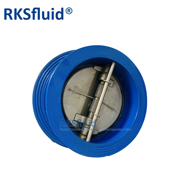 DIN ANSI ковкий чугунный DN100 DN200 EPDM сидящий двухпластинчатый обратный клапан PN16 для очистки воды