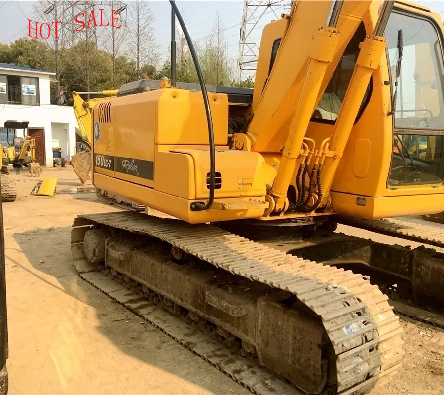 Hyundai б/у R150LC-7 гусеничный экскаватор для продажи/подержанная рольставни hyundai 220 Южная Корея