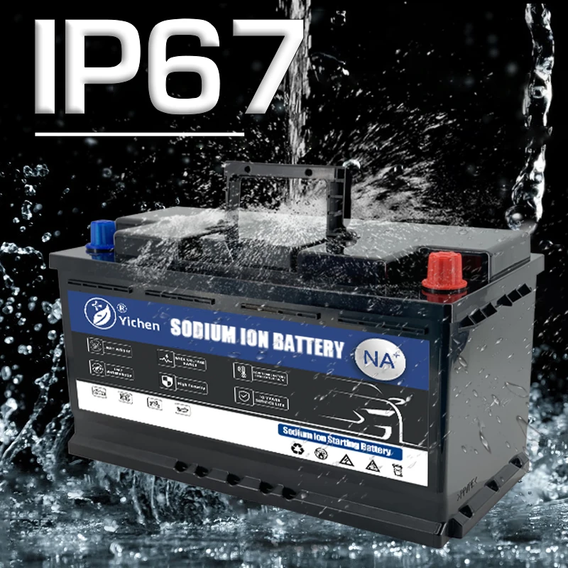 New Design Car Starting Sodium Ion Battery 12.4V 90Ah with Grade A SIB Cells in DIN H8