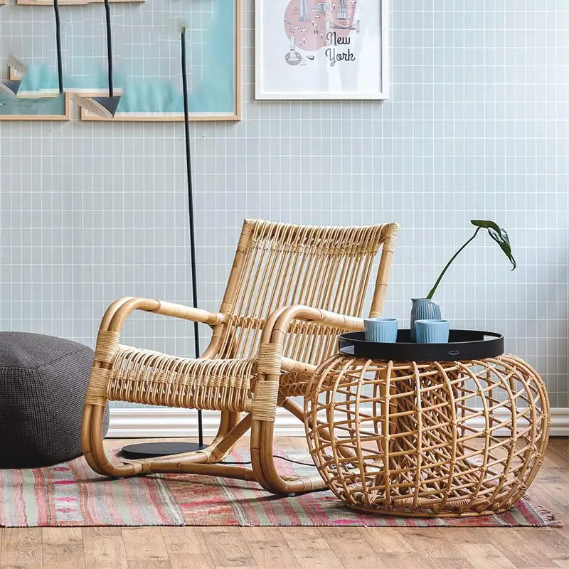 Rattan Furniture Wicker Outdoor Patio Pool Rattan Round Sofa Cover Contemporary Garden Set Garden PE Set Magnolia Tv Furniture