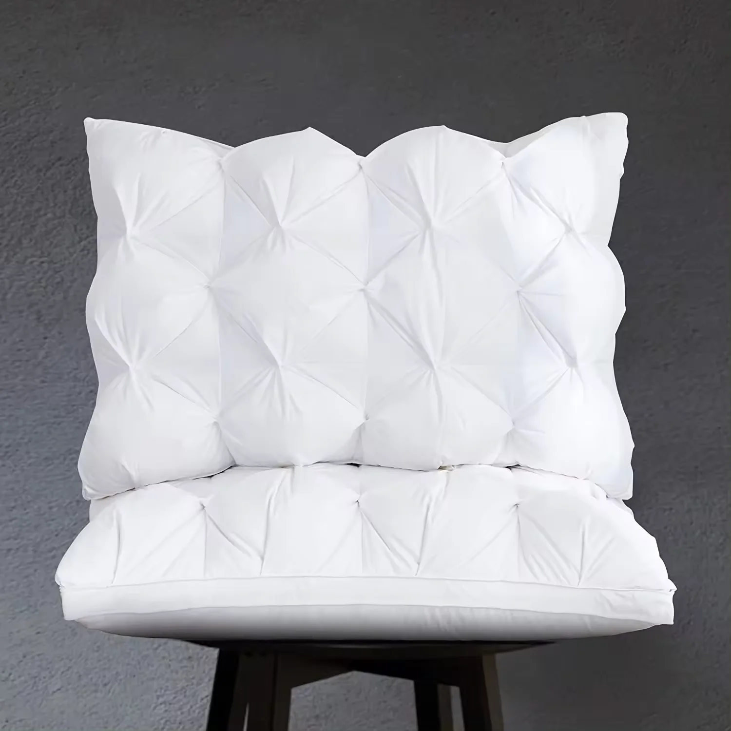 Подушка из гусиного перья, Белая Подушка для сна-100% хлопчатобумажная ткань, Гипоаллергенные подушки из перьев