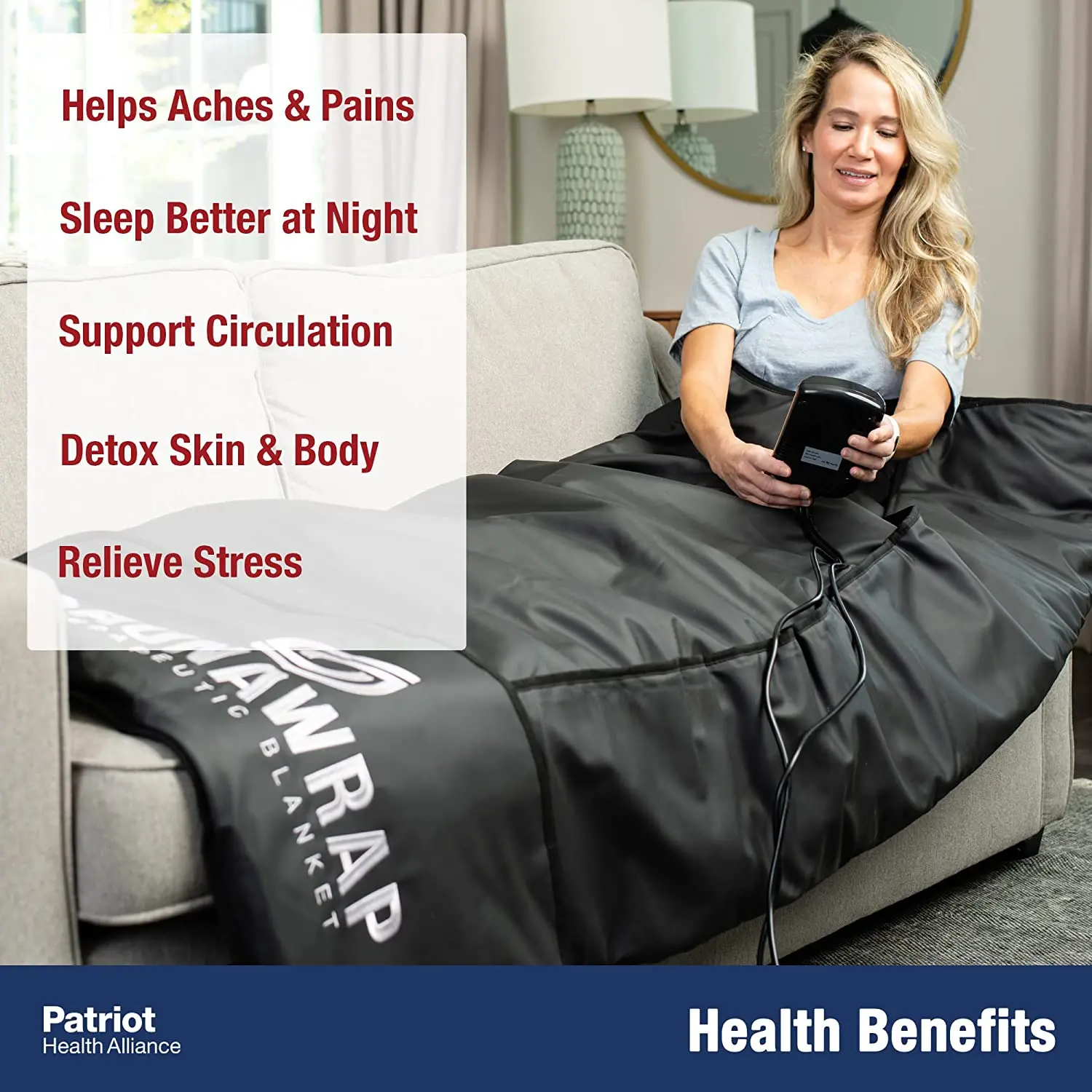 Far Infrared Sauna Blanket Red Light Therapy Device Weight Loss Body Desktop CE Rubber Home Upgraded Portable 6 Ft X 3 Ft Black