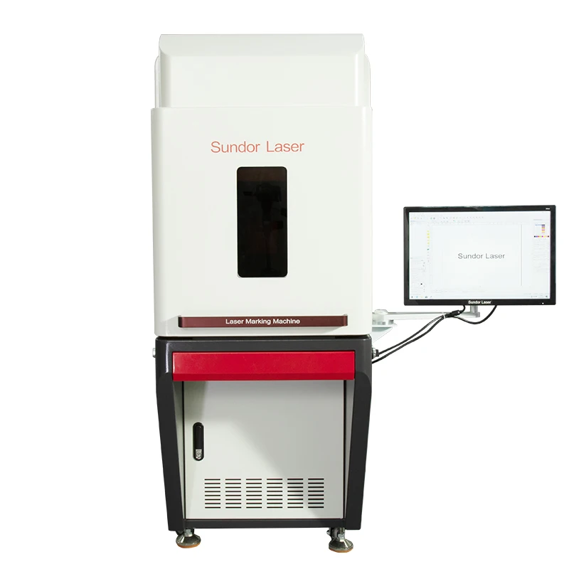 Enclosed Raycus 50w Fiber Laser Marking Machine Large Marking Equipment Memory Card Print On Metal