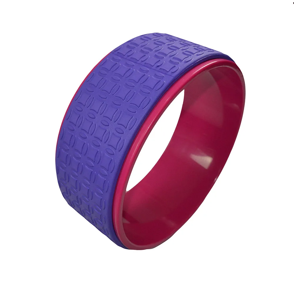 Exercise pilates back massage tpe yoga wheel with embossed logo