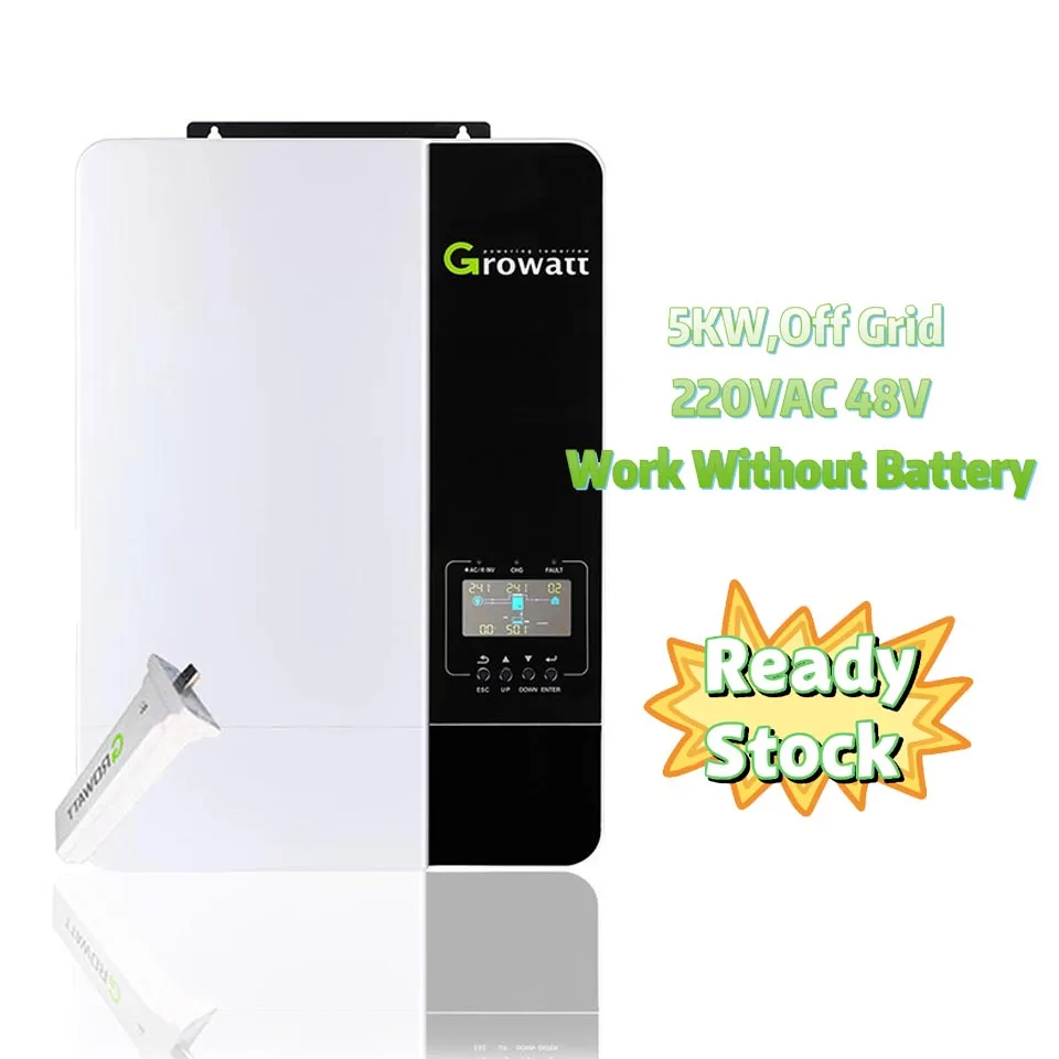 Ready Stock Growatt 48v Solar Inverters 5kw Spf 5000 Es High Efficiency mppt Growatt Off Grid Inverter 1 Phase Spf5000es