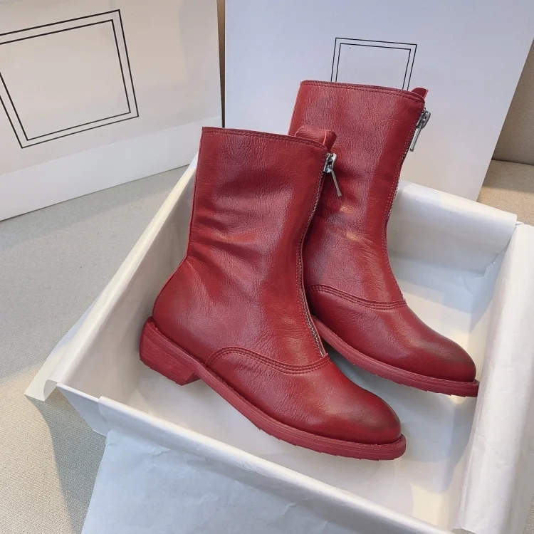 Ladies Shoes Wholesale Bulk Original Leather Designer Luxury Guid Shoes Calf boots For Womens Female