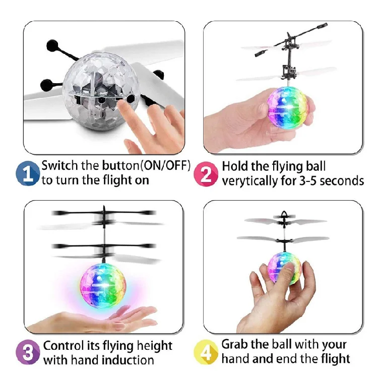 2025 Hot Selling Hover Flying Ball Infrared Hand Induction Football Helicopter Toys for Children Gifts