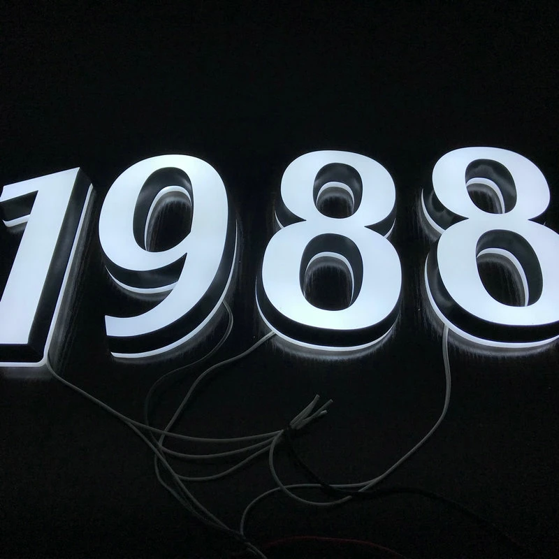 Custom  Cheap 3D Electric Lighted Sign Letters Wall Led Light Beauty Salon Shop Acrylic Advertising Business Sign Name Board