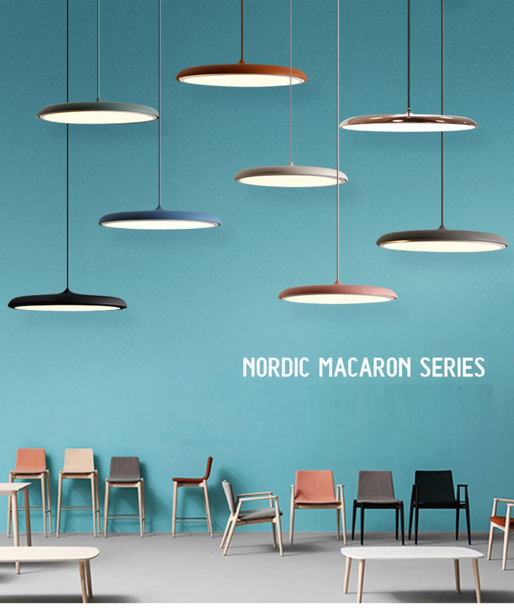 
Modern Art Design UFO Disc LED Chandelier For Restaurant Living Room Bedroom Table Study Room Bar Hotel UFO Suspension Light 