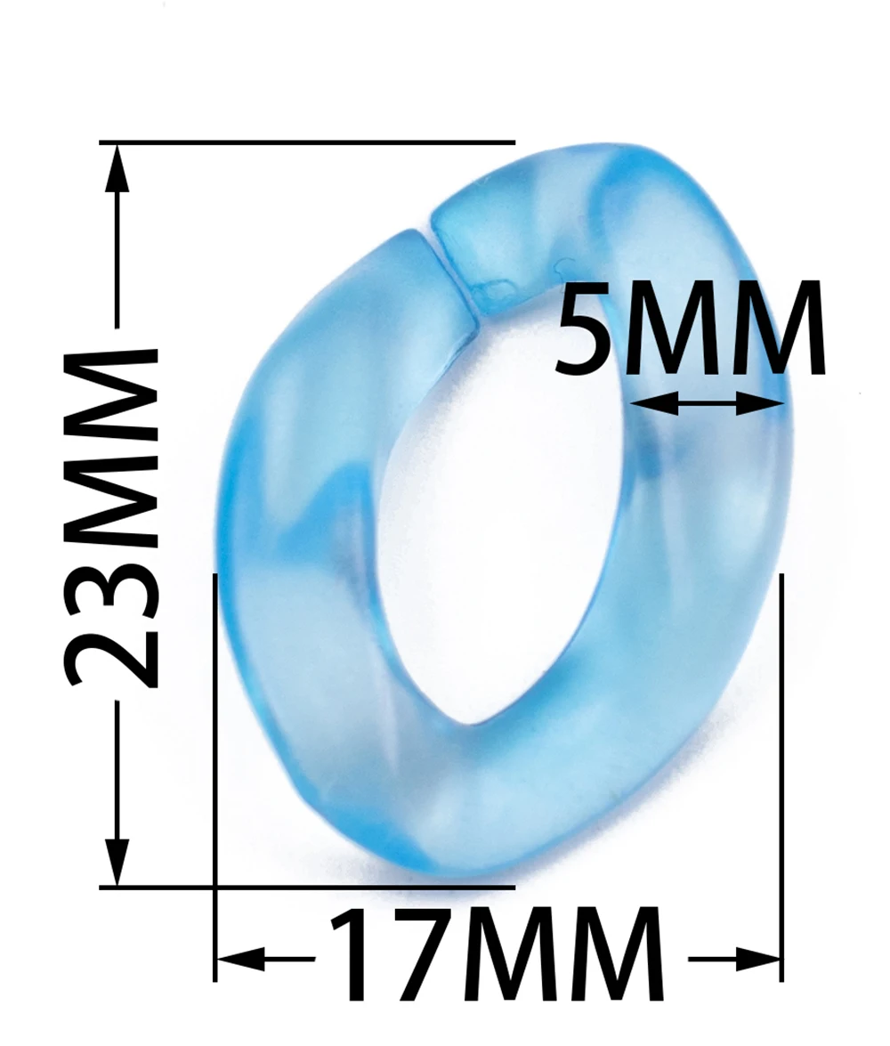 MELLON Matte fluorescent multicolor 17x23mm Acrylic Chain Link Clasp For DIY Jewelry Findings Chain Making