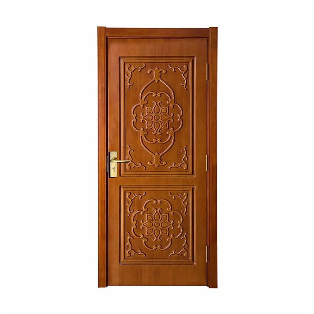 China factory kerala door designs India house gate solid nature teak wood main door price