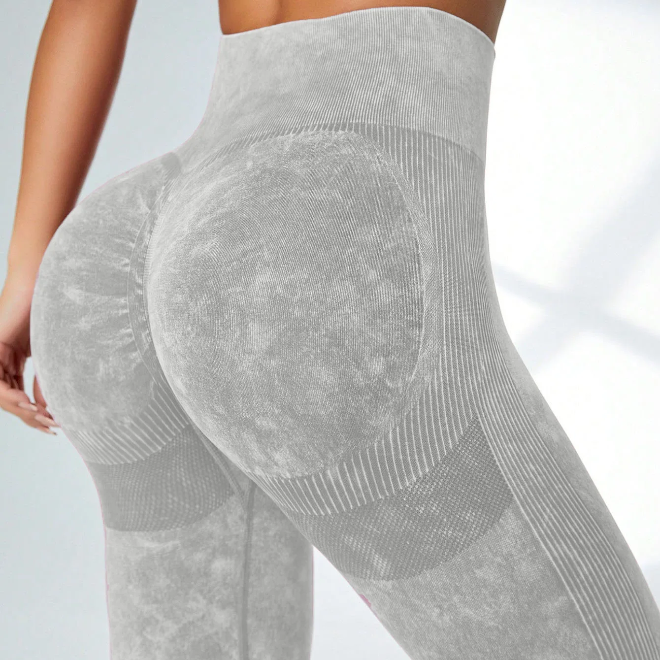 2024 New Design Acid wash 11 Colors 3 Push Up High waist Pants Gym Fitness Tights Thick Nylon Timmy Control Hit Scrunch Leggings