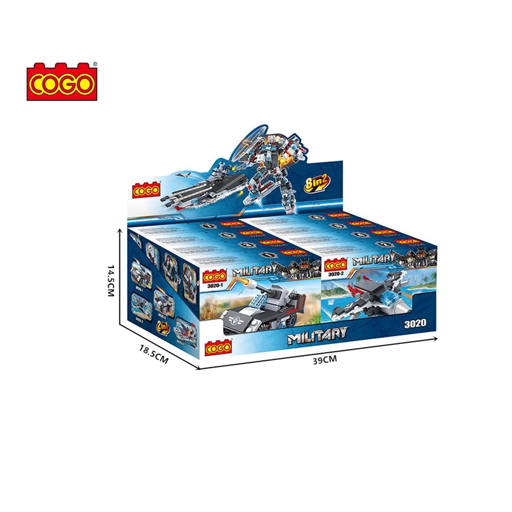 COGO 8 in 1 Assembly Robot Building Bricks Toys Children Plastic Blocks Toy