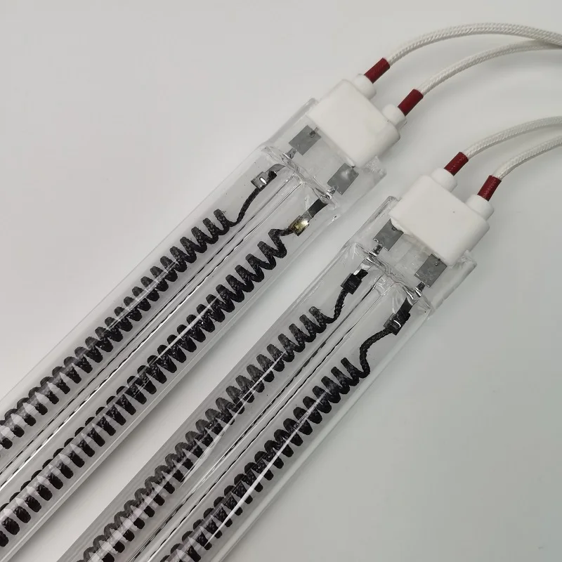 Wholesale Quartz Tubes High Temperature Clear Twin Quartz Tube Infrared Heating Lamp