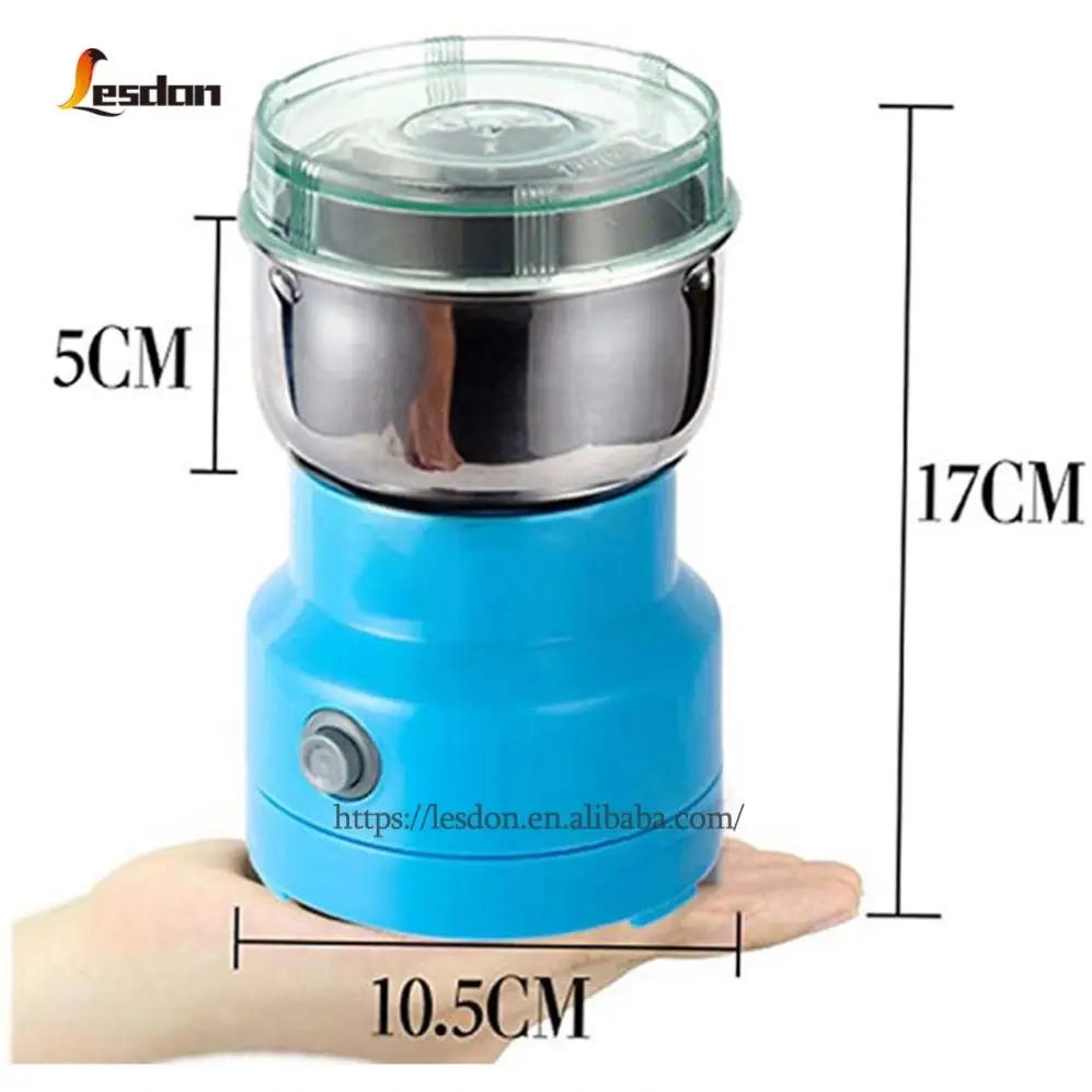 Bean Corn Mill Spice Grinder Removable Bowl Stainless Steel Electric Coffee Grinder
