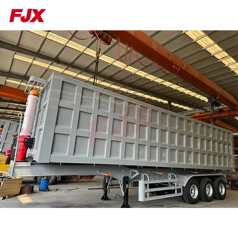 Dump truck semi-trailer 40-60t dump truck semi-trailer rollover customized 80 ton 3-axle coal transportation