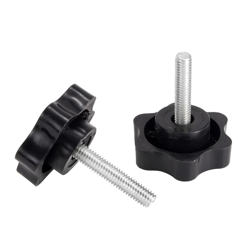 Rubber head screwdriver screw hexagon Torx rubber head screw star handle plastic handle adjusting bolt