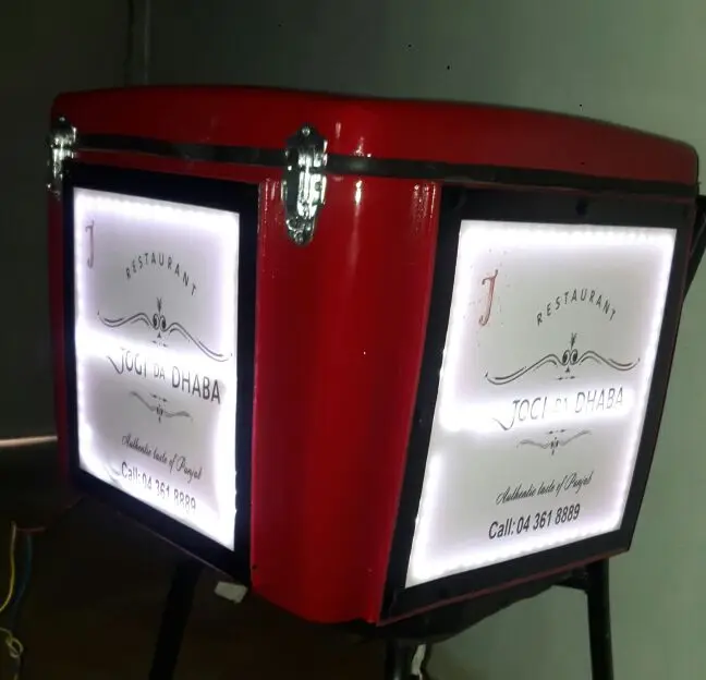 
LED SCOOTER DELIVERY BOX FOR CARRYING FOOD, VEGETABLES, GROCERY, COURIER, PIZZA ETC 