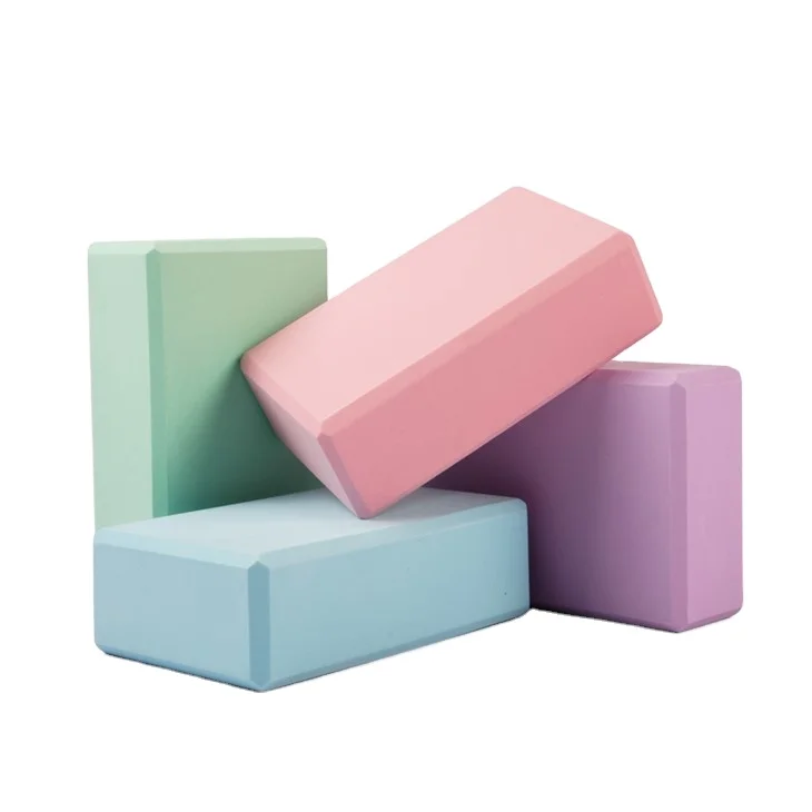 Custom Logo Pilates Yoga Blocks Set Thick Foam Eco Friendly Custom Colour Eva Yoga Blocks
