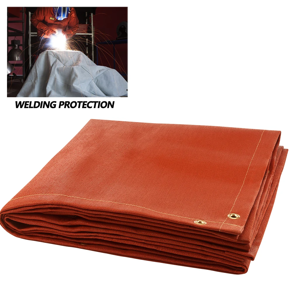 Welding Blanket Silicon Coated With Metal Rack Silicone Rubber Coated Fiberglass Heavy Duty Fire Blanket