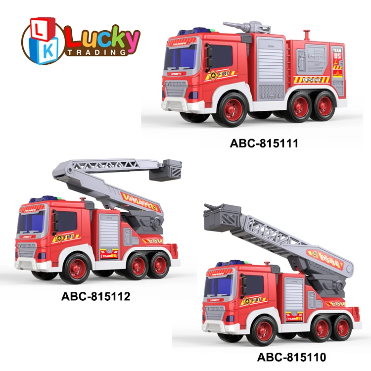 LK Toys Manufacturer Wholesale Fire Toy Car Truck New Inertial  Truck for Children