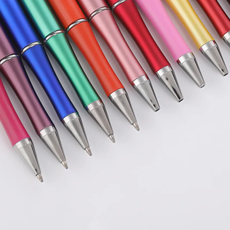 X1111-2 Promotional DIY Beaded Pens Ballpoint Pens Plastic Custom Beadable Pens Colorful Creative Stationery Personalized Gifts