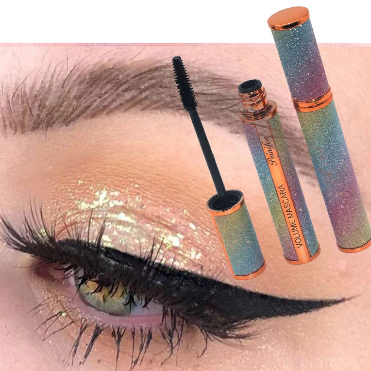 Wholesale factory 4D Eyelash fiber and liquid mascara bottles brushes packing with private label brand mascara tubes