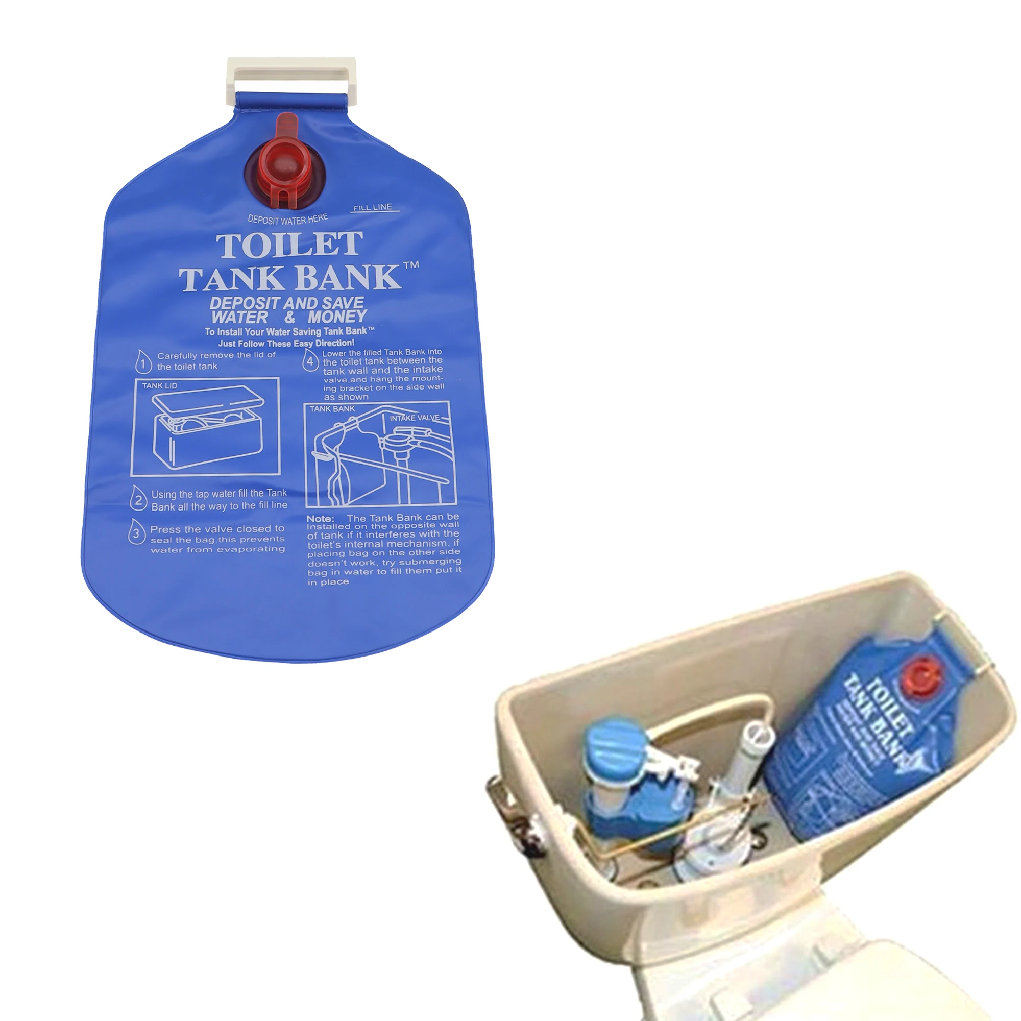 2.3L Toilet Tank Bank Bag Water Conserving Tank Insert