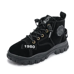 Winter High Top Unisex Lace Up Anti Slip Boy Toddler Boots Casual Shoes Hot Selling Waterproof Children Martin Boots