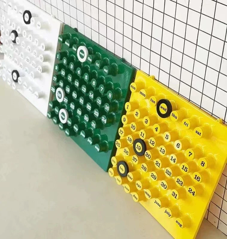 Hot Selling INS Style PVC Plastic Calendar Modern Ring Record Date Standing Wall Desk Light Calendar