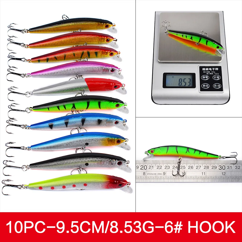 Horizon 56pcs Bass Fishing Lures Minnow Hard Pencil Lure Floating Carp Fishing Peche Leurre Fish Bait Set