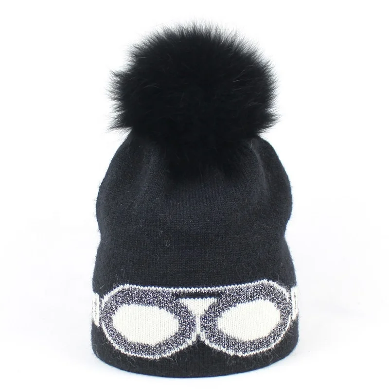 Hot High Quality Custom Wool Jacquard Beanie Hat with Pom Pom Warm in Winter
