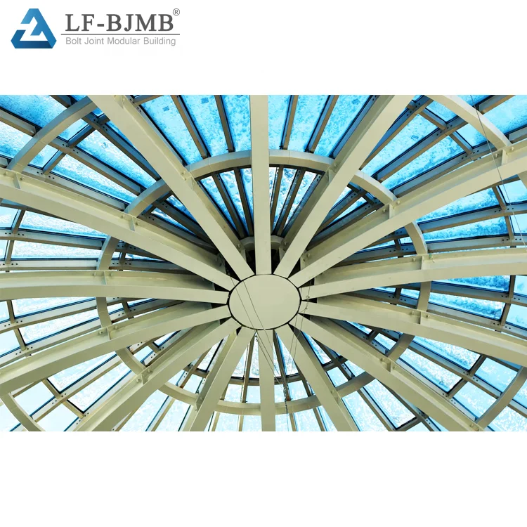 Long-Span Steel Structure Glass Atrium Roof