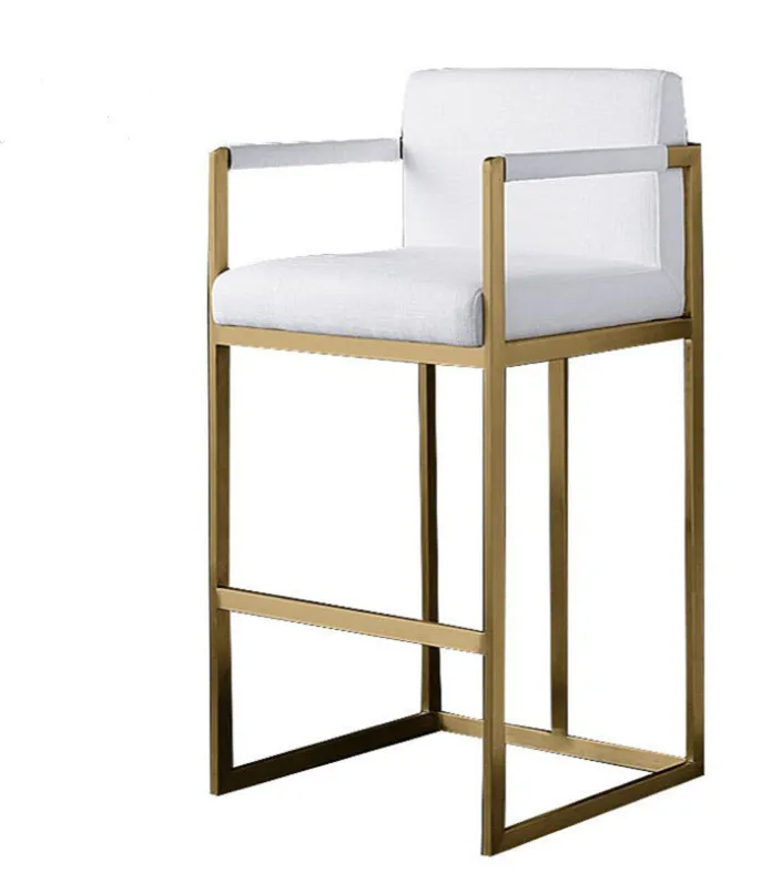 Коммерческая бархатная мебель для барного стула серебристого цвета