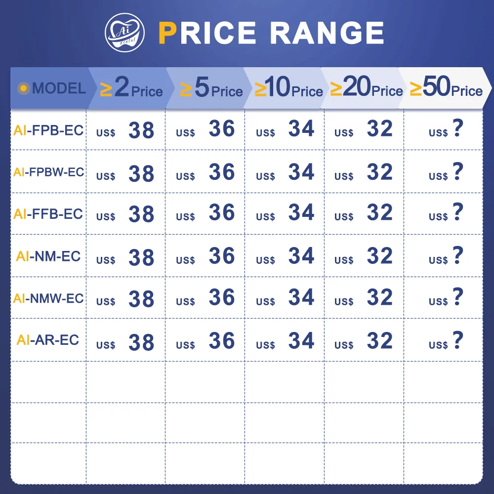 AI-EC Series Blue Ring Dental Laboratory Handpieces 1:1 Drive CA/FG Burs for General/Prophylaxis/Endodontic Application
