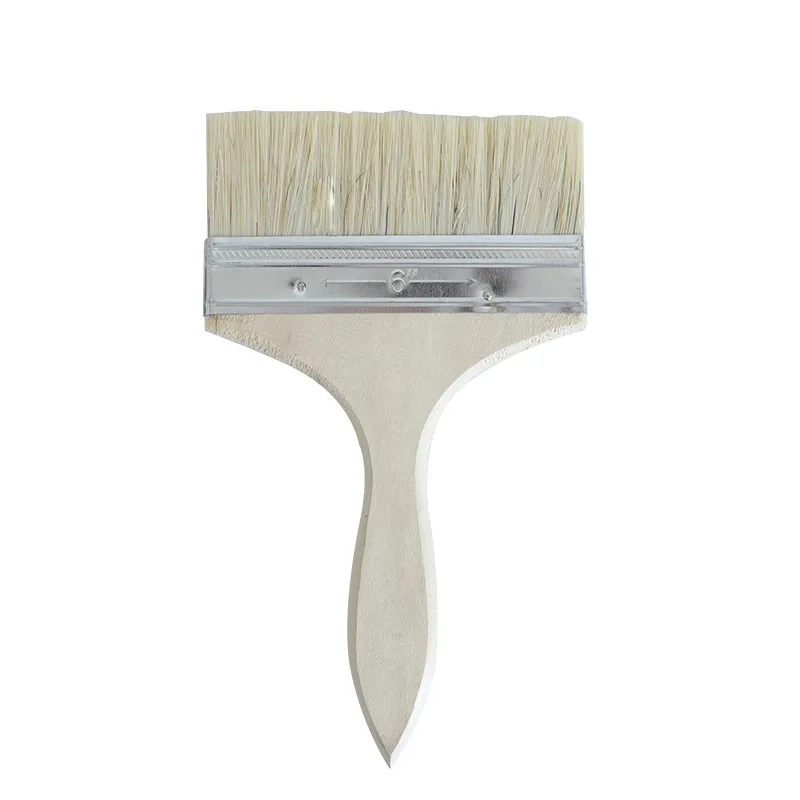 Mid-Grade Bristle Brush Wooden Handle with Hard Pig Hair and Mixed Silk Thickened Baking Barbecue Sweep Paint Brush