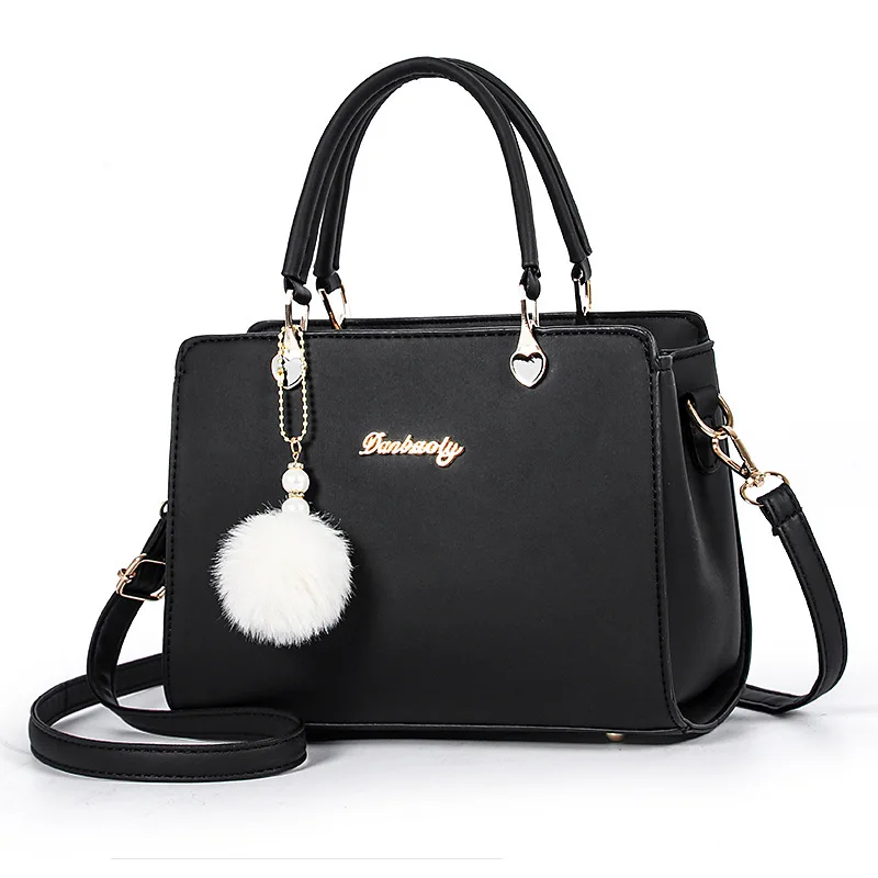 2022 Middle-Aged Style Trendy Fashionable Atmosphere Ladies Messenger Shoulder Bags Ball Pendant Women Handbag Bags