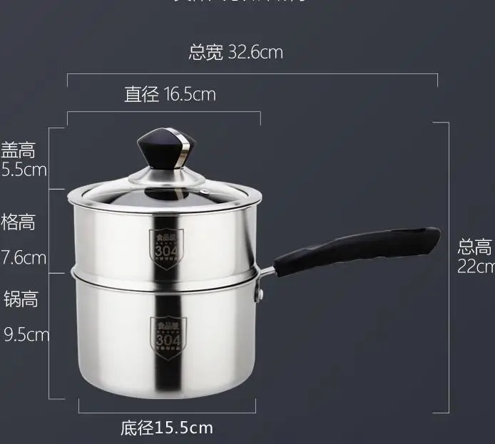 Cooking Pot Cookware Set Glass Lid 304 Stainless Steel food grade non stick pot kitchen tools Christmas new year