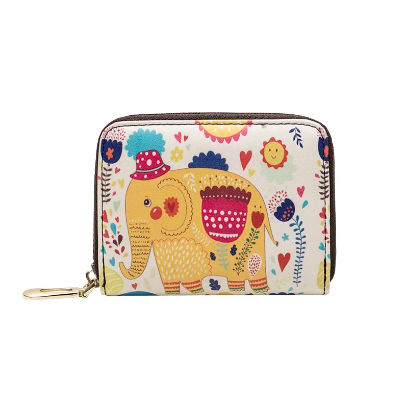 MIYIN Short  Fashion New Korean Version Multifunctional Wallet Card Bag Wallet Women leather card wallet card holder