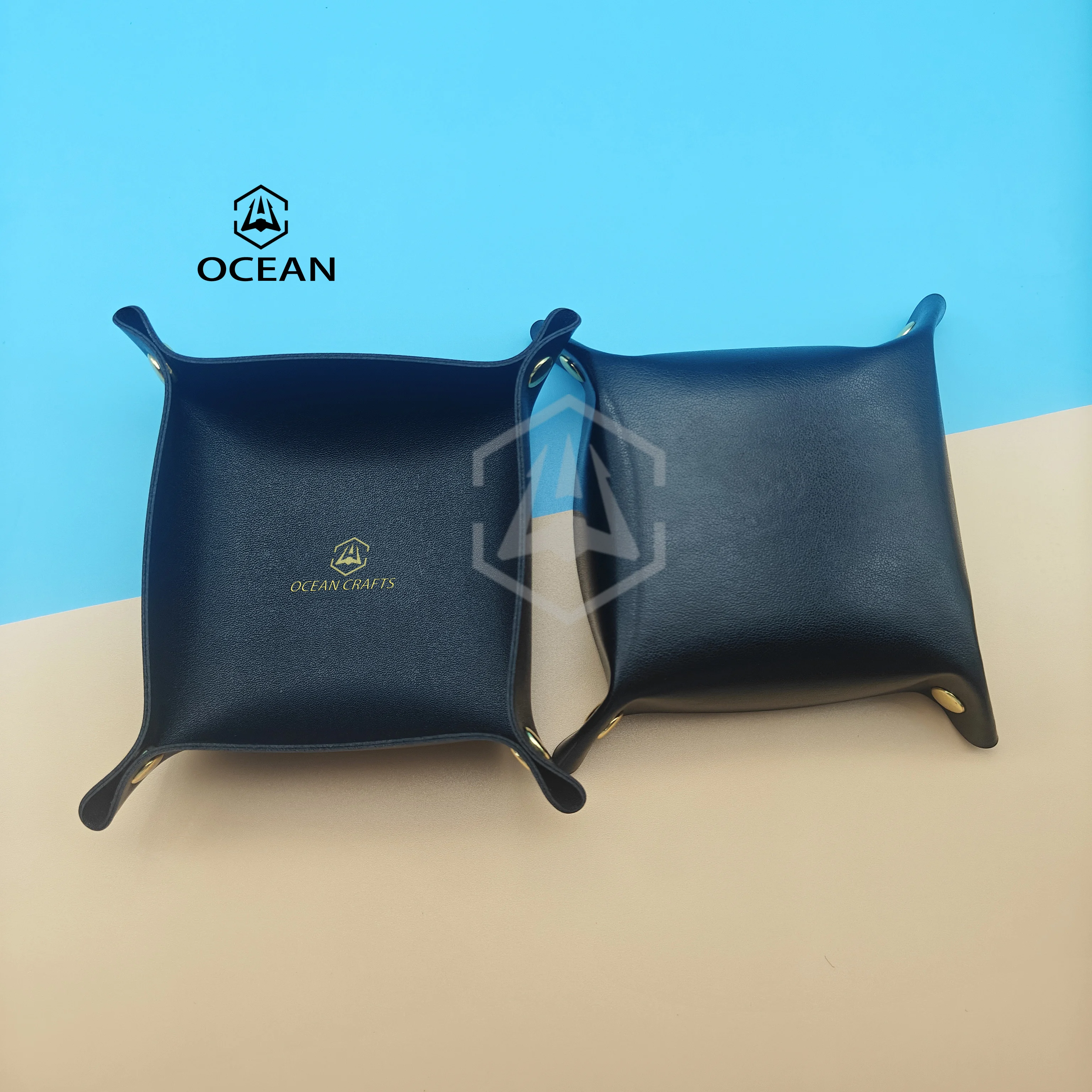 The New Listing Luxury Leather Key Storage Tray 2024 New Arrival Wholesale Cosmetics Key Storage Box