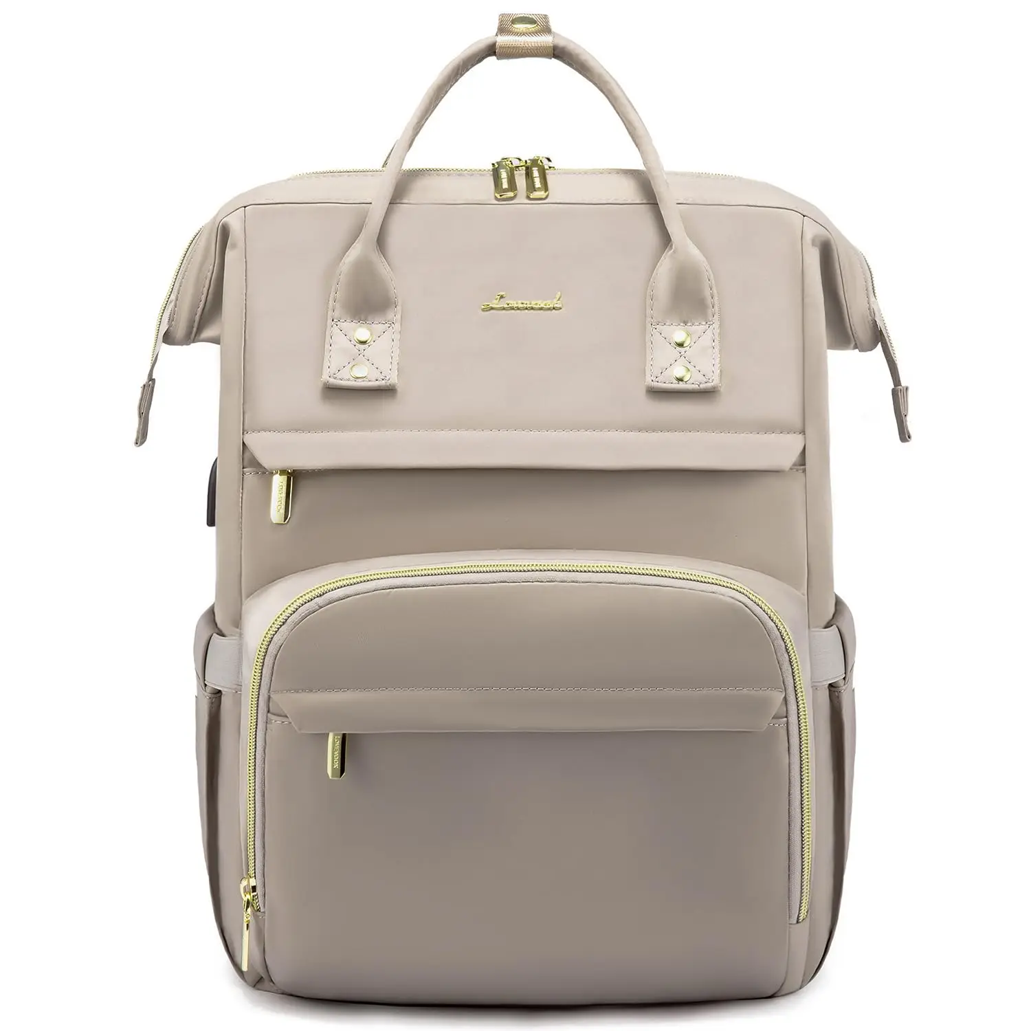 Custom Backpack with Zipper Travel Backpack Waterproof Laptop Shoulder Bag with USB Charging Port