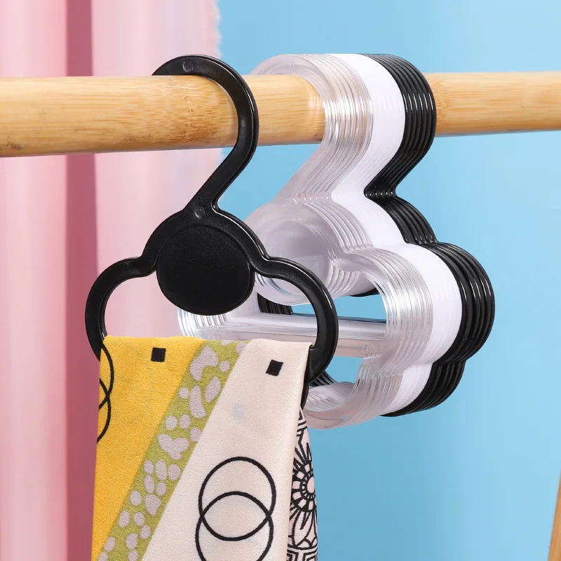 Kainice Custom New design clear plastic circle round clothes hanger Scarf Shawl Hangers Tie Holder Organizer Hanger