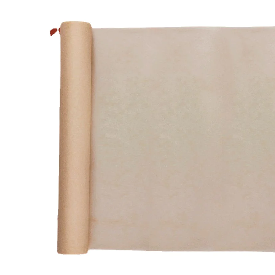 Eco compostable unbleached silicone coated nonstick greaseproof cake loaf parchment paper baking paper roll for baking bun