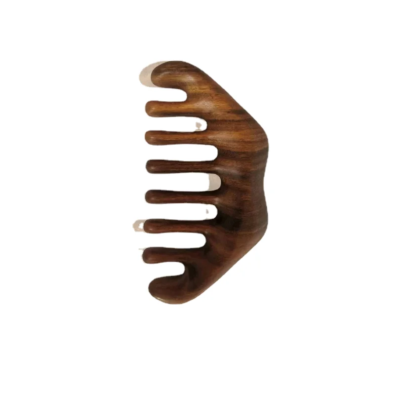 Manufacturers wholesale green sandalwood ebony meridian comb massage advertising gift lip shape rosewood so