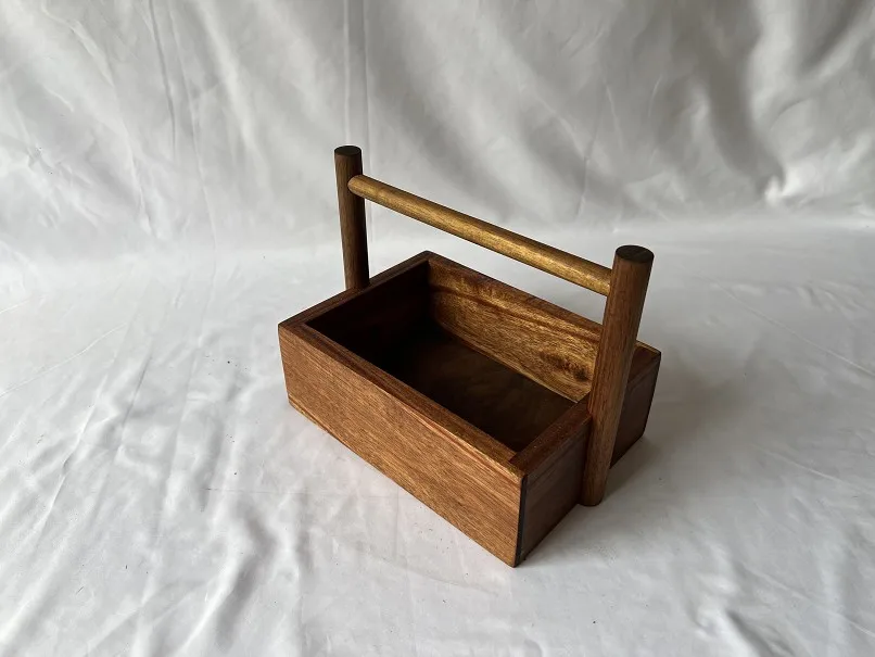 FSC certificated acacia Wood Cutlery caddy Utensil Holder, Silverware Organizer Flatware Caddy tray for Kitchen or Bar